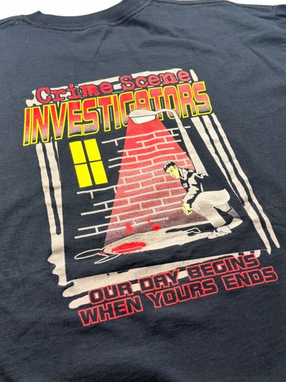 Vintage 90s Crime Scene Investigators CSI Police Graphic Tee XL